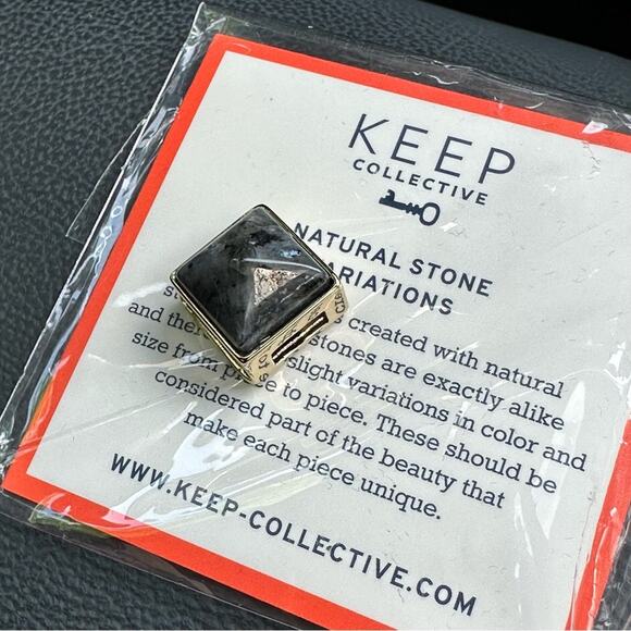 Keep Collective Charm Larvikite Pyramid Stone - Picture 1 of 6